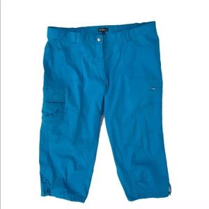 Ulla Popken Crop Capri Pants Plus Sz Turquoise